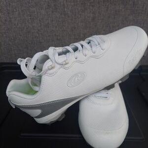 Rawlings Softball Cleats white & gray Size 7.5